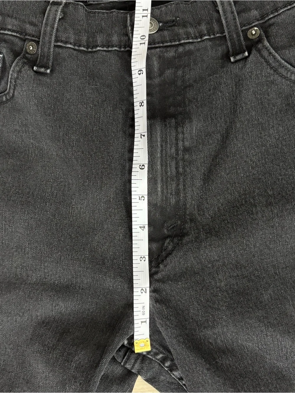 Levi's 514 Straight Black Wash Stretch Jeans Men's W38 L32 Dark Wash Denim
